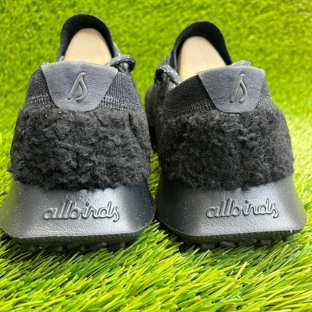 Allbirds Wool Dasher 2 Fluffs Mens Size 8.5 Natural Black Running Shoes Sneakers
